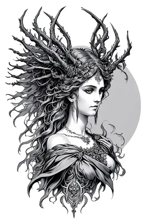 Hecate Goddess tattoo design idea