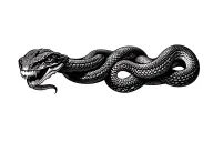 create a snake wrapped around the arm multiple times. The snake eats his tail like ouroboros tattoo design idea
