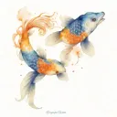 lone wolf and a koi fish yin yang tattoo design idea