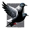 a doves body made out of the words. Love now cry later it hurts tattoo design idea