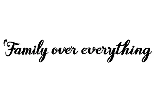 "Family over everything " tattoo design idea