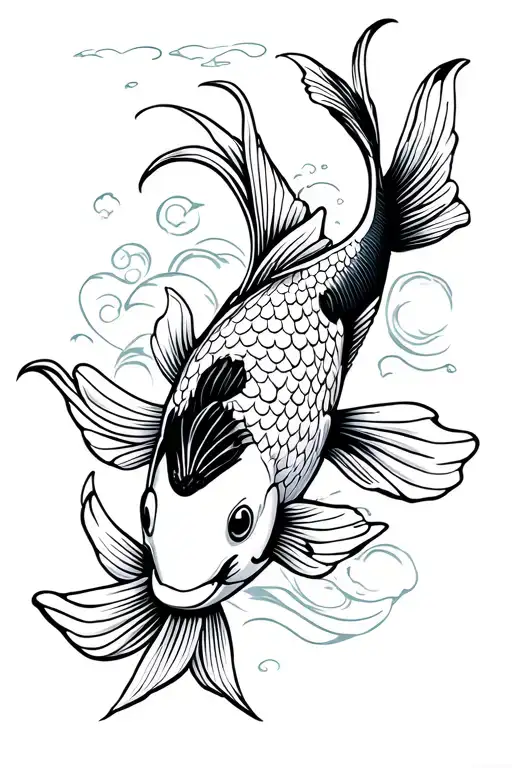 PEZ KOI carps like and tattoo design idea