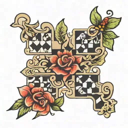 Nana crossword puzzle piece tattoo design idea