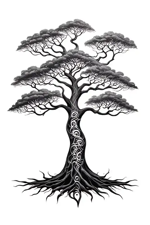 African Tree Of Life tattoo design idea