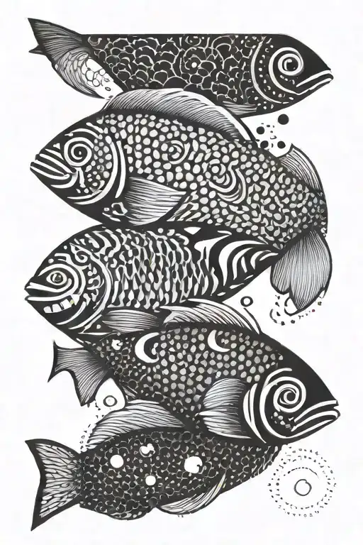 A geometric pattern resembling fish scales with Maori elements incorporated manga de bíceps hasta hombro  tattoo design idea