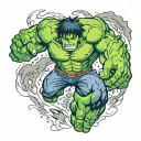 hulk fire tattoo design idea