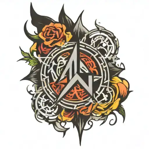 Linkin Park logo merged tattoo design idea