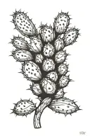 Prickly pear cactus tattoo design idea