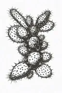 Prickly pear cactus tattoo design idea