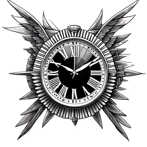 Egyptian Clock tattoo design idea