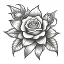 cancer ribbon traditional roses sunrays tattoo design idea
