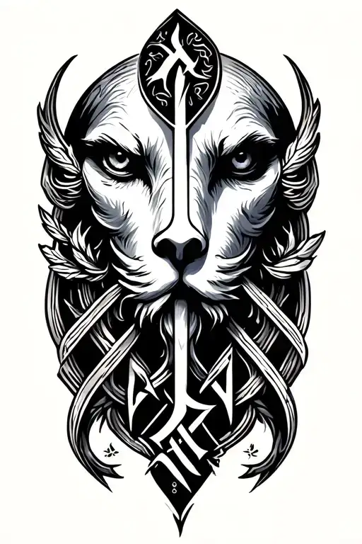 nordic runes tattoo design idea