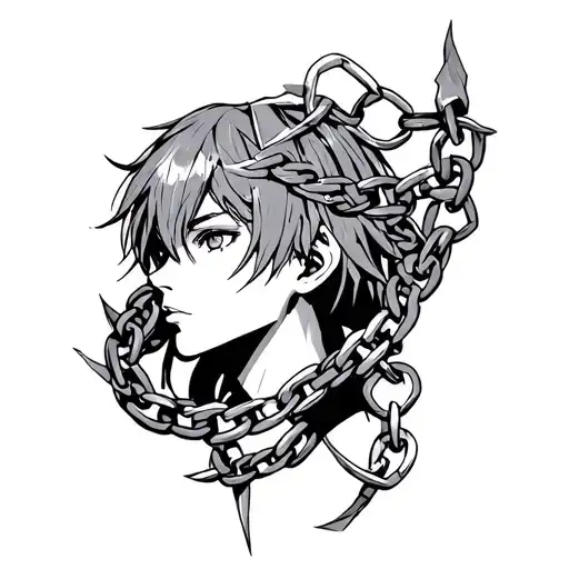 Kurapika chain tattoo design idea