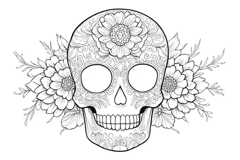 Sugar Skull tattoo design idea