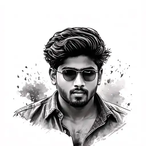 Allu arjun tattoo design idea