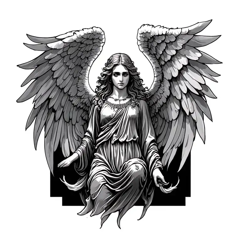 angel tattoo design idea