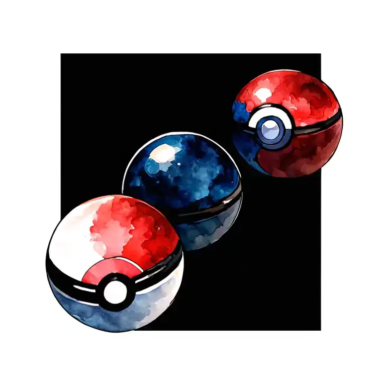 pokemongo PokeBall great ball ultra ball and master ball original group tattoo design idea