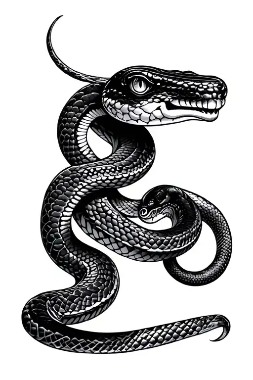 snake with Mexican influence  tattoo design idea