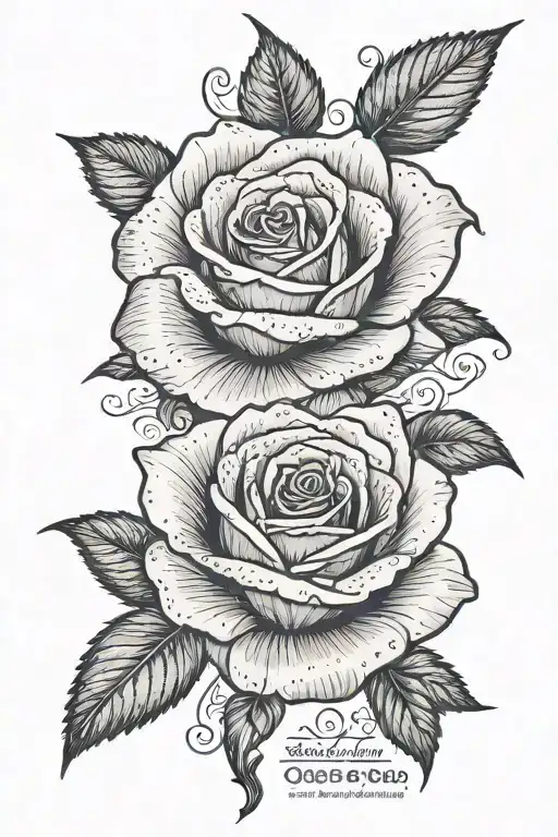 Meaningful tattoo dedicated to my mothers bday (20/05/1967) rose , and biblical verse - [ ] ROMANS 8:11- [ ] HEBREWS 13: tattoo design idea