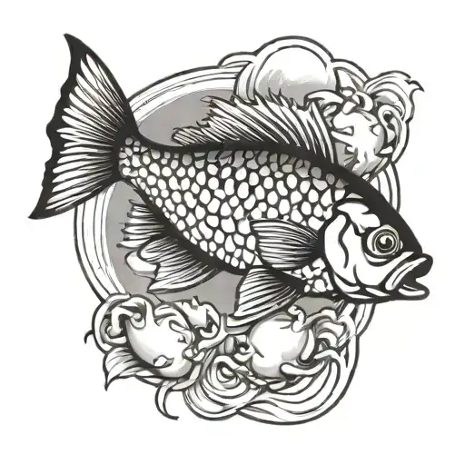fish and dumpling tattoo design idea
