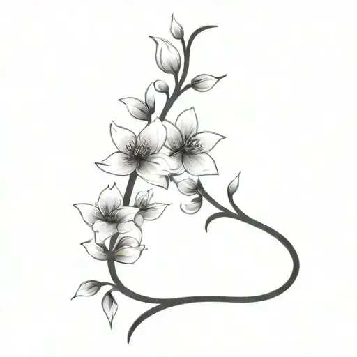 Filler Floral tattoo design idea