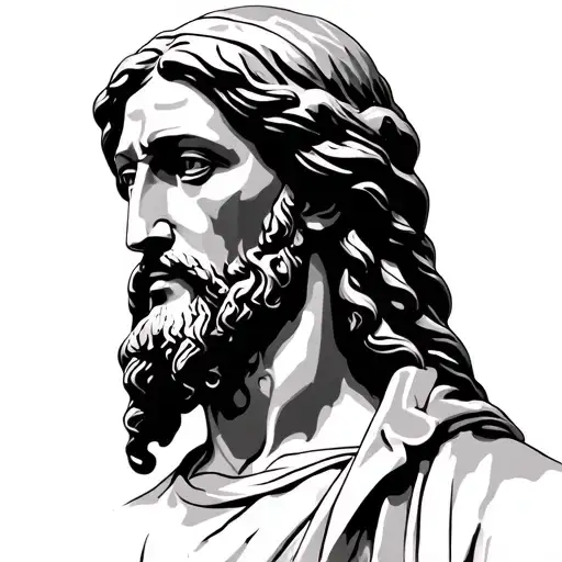 Jesus Statue tattoo design idea