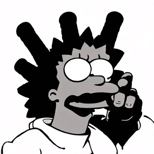 Bart Simpson with middle finger tattoo design idea