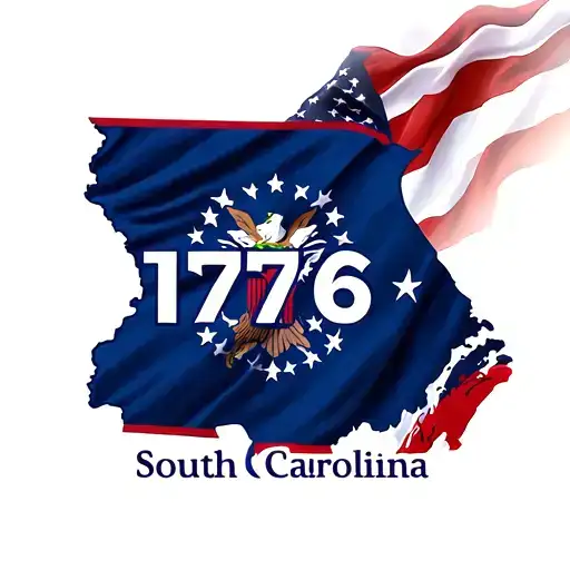 "1776" South Carolina state flag tattoo design idea