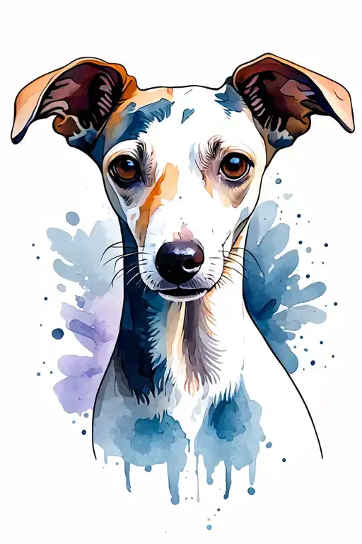 Whippet tattoo design idea