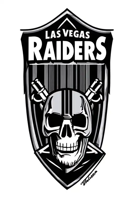 Las Vegas Raiders logo tattoo design idea