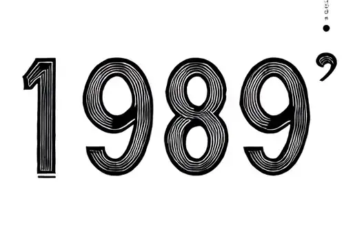 "1989" tattoo design idea