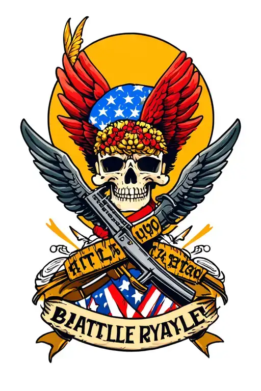 battle royale sleeve tattoo featuring tattoo design idea