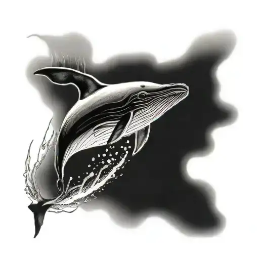 humpback whale tattoo design idea
