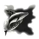 humpback whale tattoo design idea