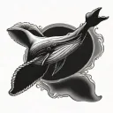 humpback whale tattoo design idea