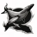 humpback whale tattoo design idea