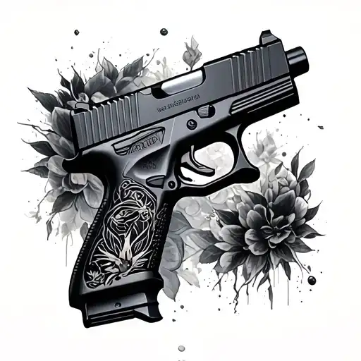neck Glock tattoo design idea