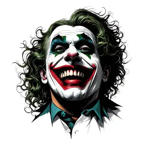 joker laugh now cry later tattoo design idea