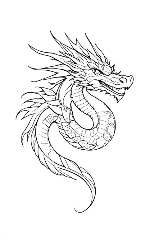 salvadoreña and mexican culture inspired dragon tattoo design idea