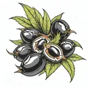 black olives tattoo design idea