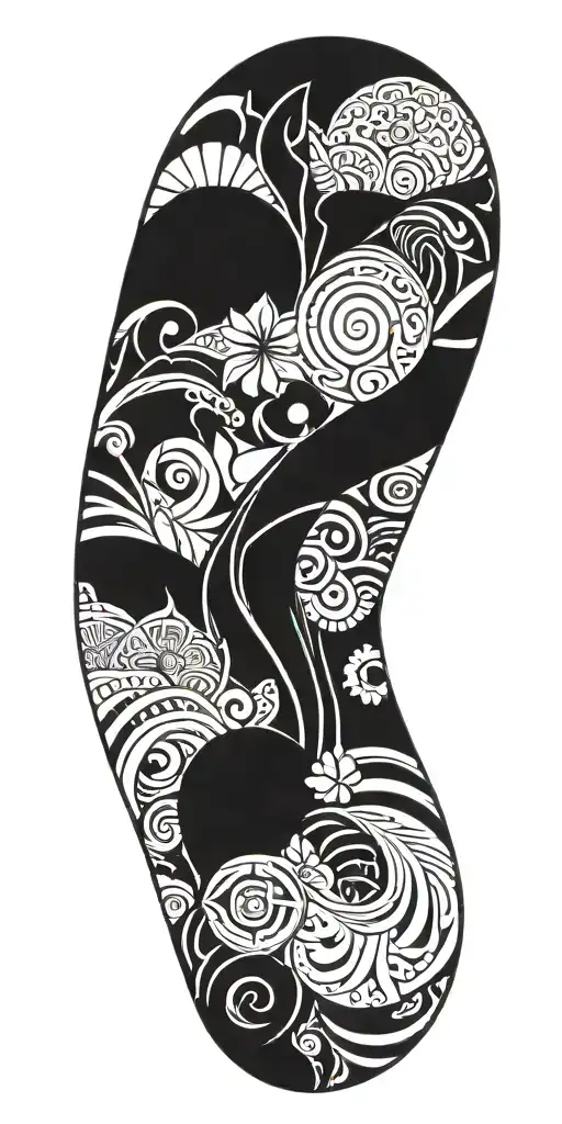 Hawaii inspired tattoo design idea