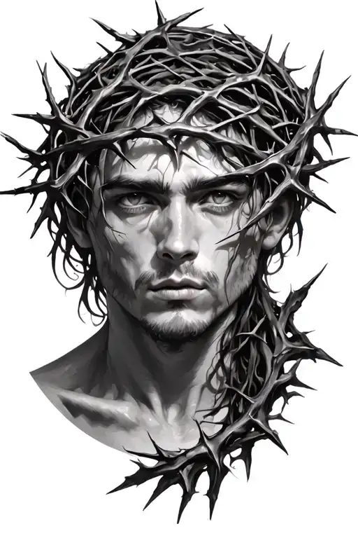 crown of thorns tattoo design idea