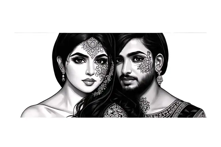 Hasan Zahraa Mina Maryam tattoo design idea