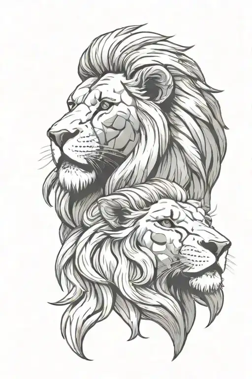 hercules lion head tattoo design idea
