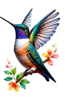 hummingbird for grandma  tattoo design idea
