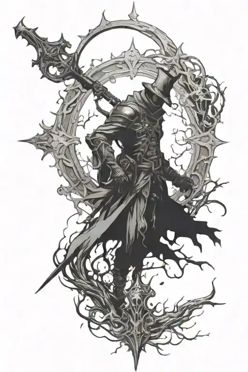 Bloodborne hunters mark tattoo design idea