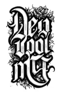 "Devonte" dark lettering tattoo tattoo design idea