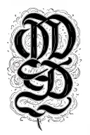 "Devonte" dark lettering tattoo tattoo design idea
