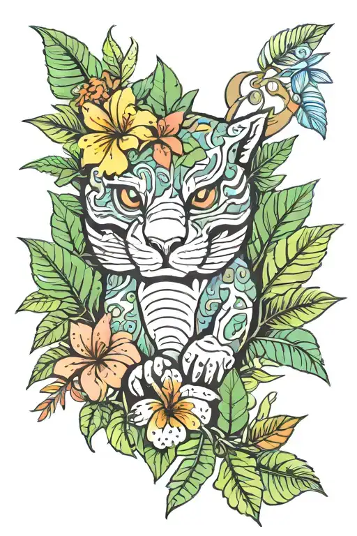 rainforest tattoo design idea