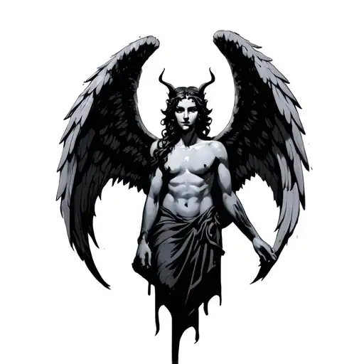 angel devil tattoo design idea